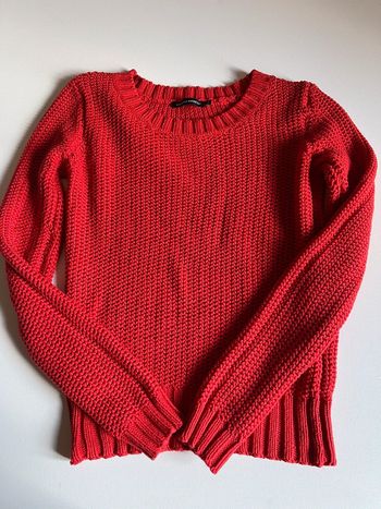Joli pull rouge coquelicot Monoprix taille 34/36