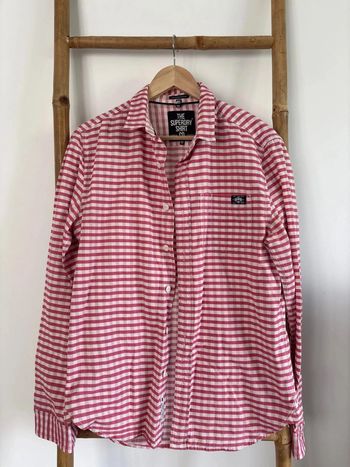 Chemise rouge à carreaux superdry taille M