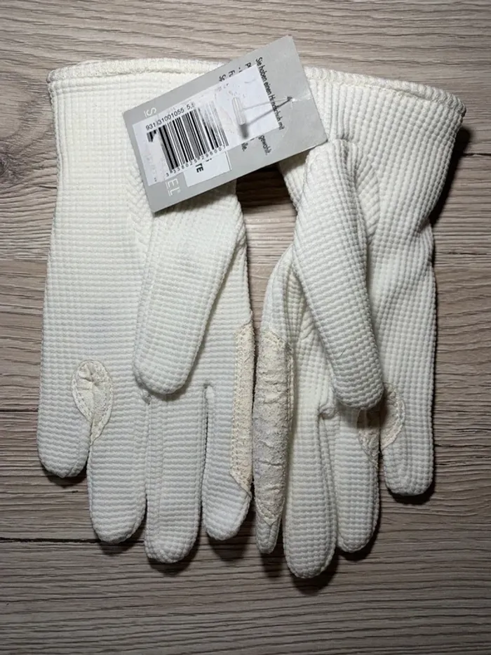 Gants d’équitation Schwenkel – Blanc – Taille 5 ½ – Neufs - photo numéro 2
