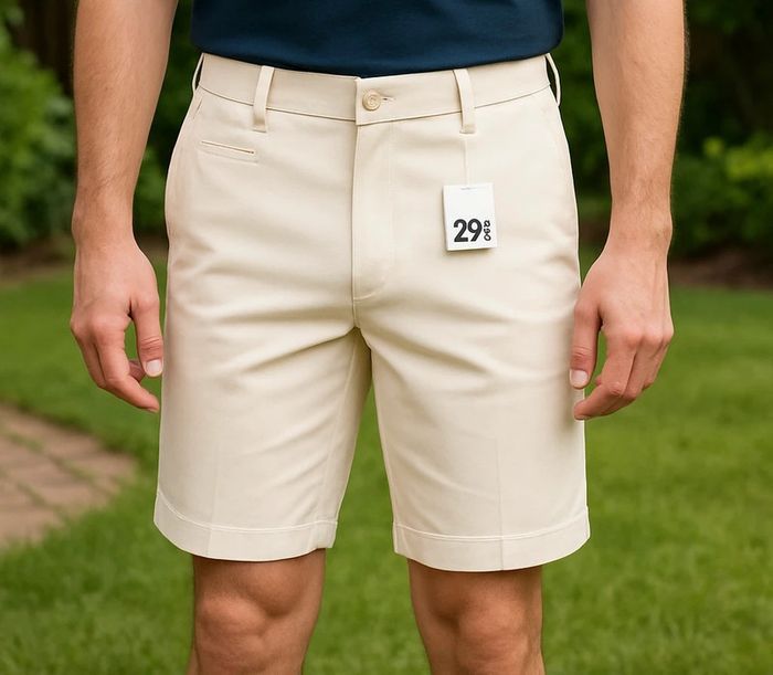 Shirt chino pour homme de couleur crème - photo numéro 1