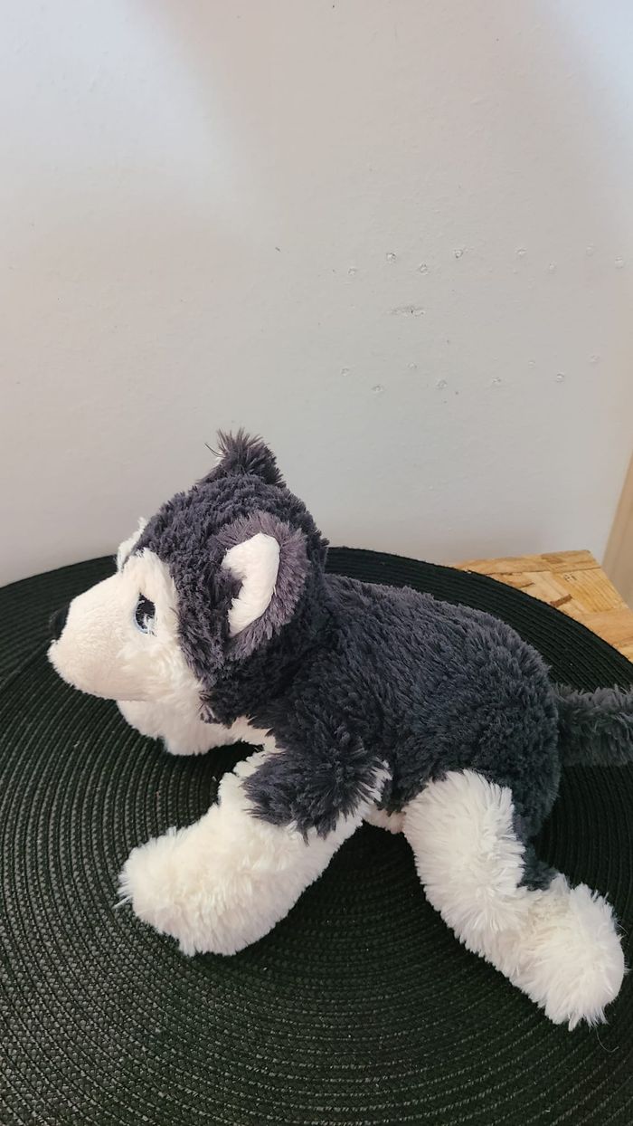 Peluche chien husky IKEA Livlig gris blanc chiot Sibérien - photo numéro 2