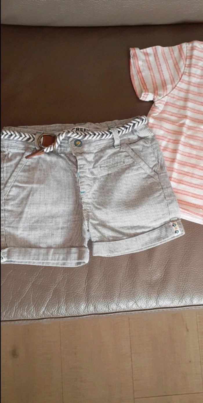 Ensemble short +tee shirt +ceinture Creeks 2 ans - photo numéro 4