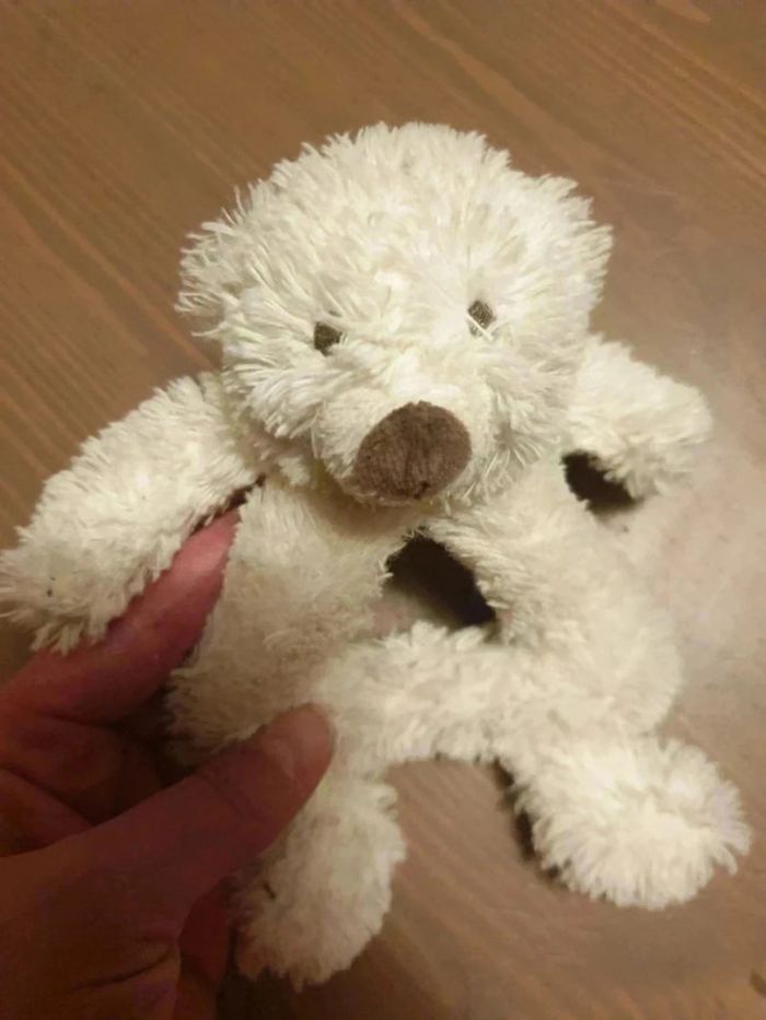 Doudou Ours polaire triangle hochet - photo numéro 2