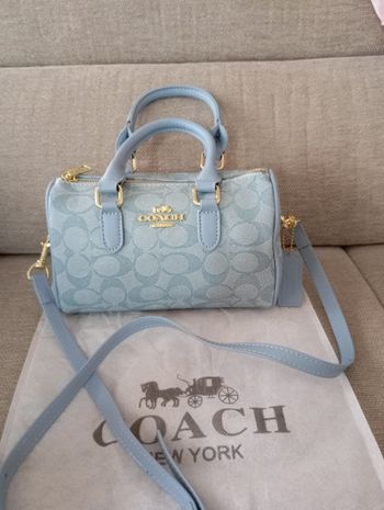Sac coach bleu bandoulière