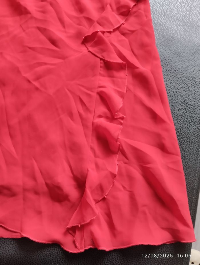 Robe rouge en voile Etam  taille 40 - photo numéro 6