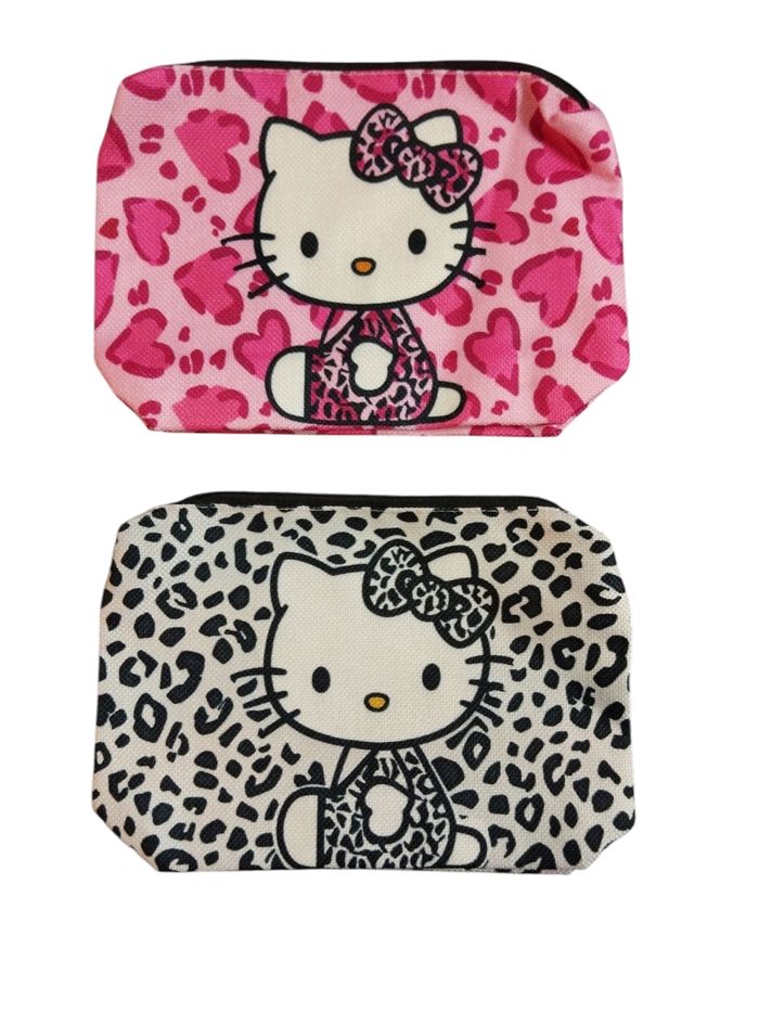 Lot de 2 trousses de toilette / maquillage Hello Kitty