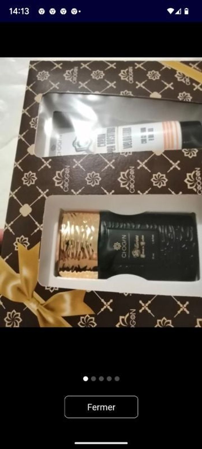 Coffret parfum pour homme.