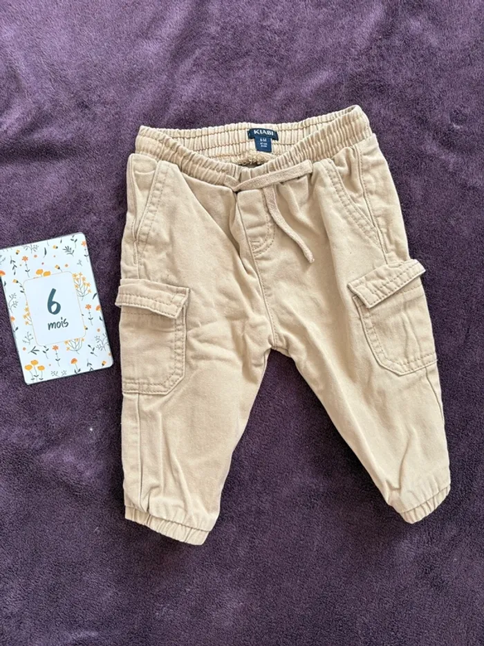 Pantalon jogger beige Kiabi