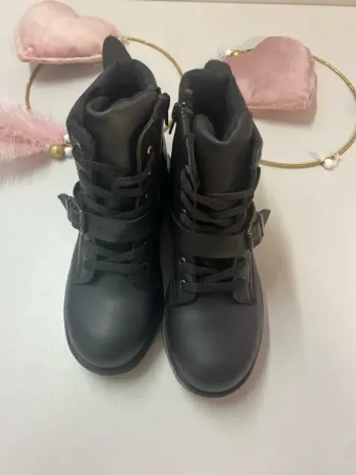 Bottines fille - neuf - noire - Defacto - Taille 34 - photo numéro 3
