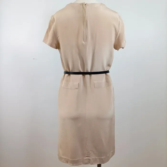 Robe en soie nude Joseph avec ceinture cuir – Taille 36 A783 - photo numéro 6