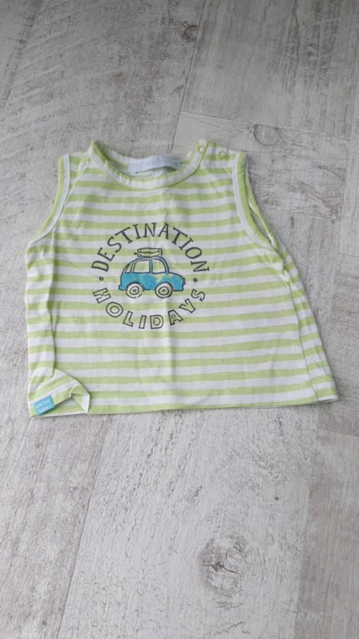 Ensemble tee-shirt +short Taille 3 mois - photo numéro 2