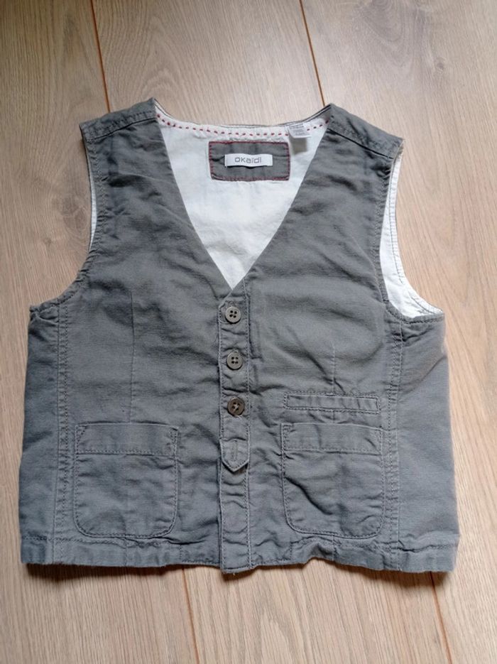 Gilet cérémonie en lin 8 ans