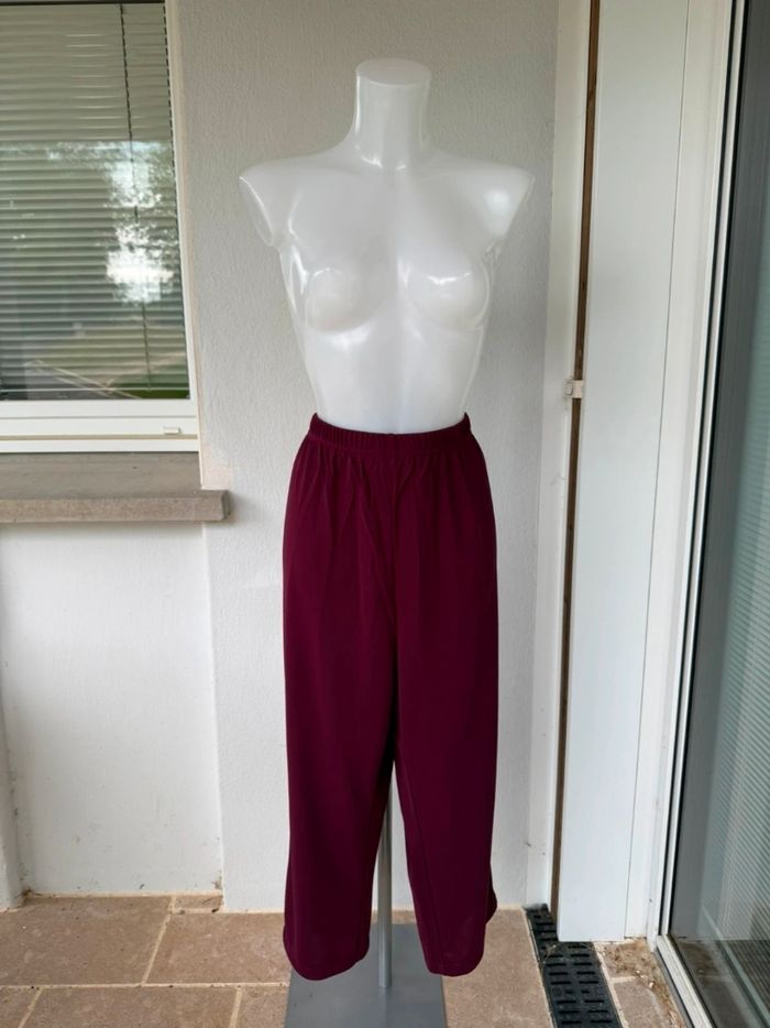 Pantalon couleur lin de vin Daxon - photo numéro 1