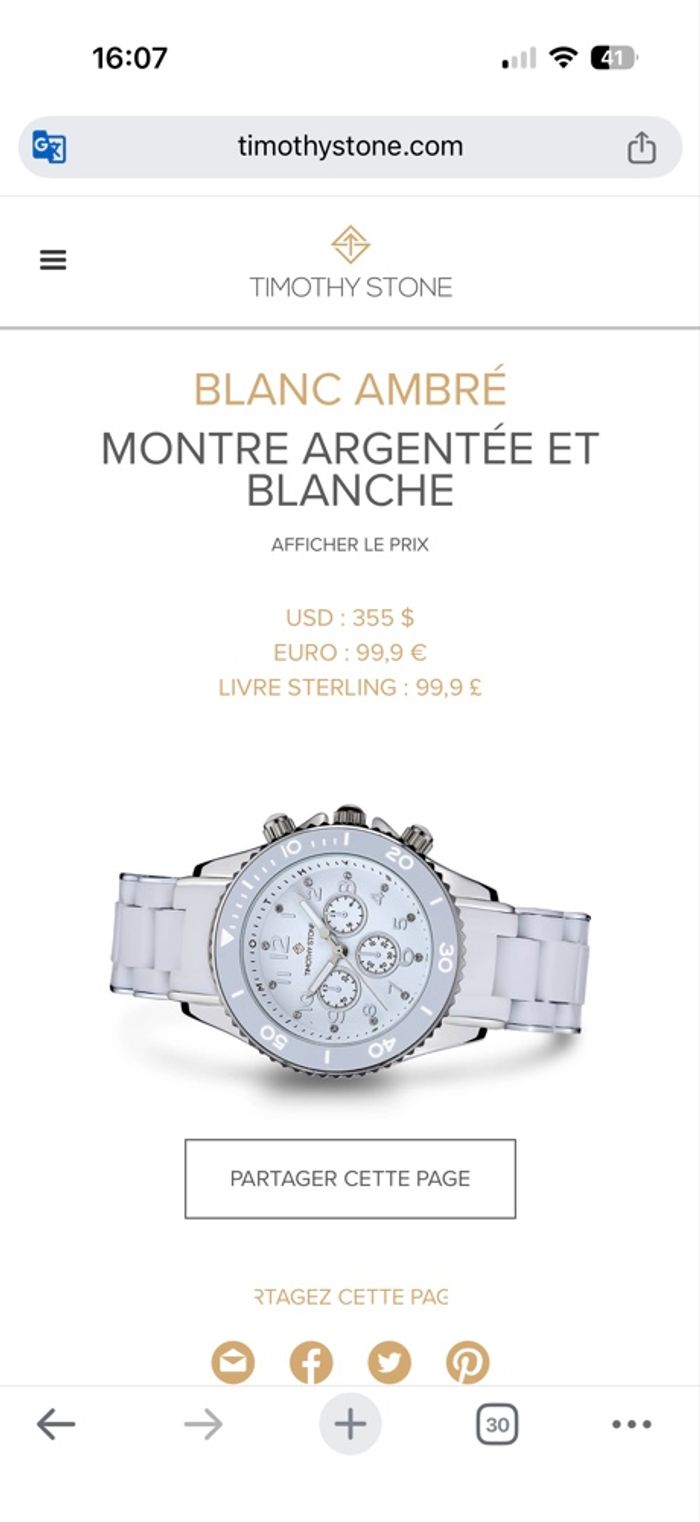 Montre Timothy stone - photo numéro 2