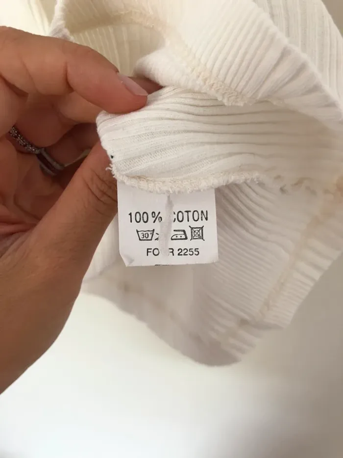 Débardeur blanc Camaïeu vintage taille S - photo numéro 6