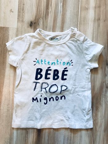 T shirt blanc kiabi 9 mois