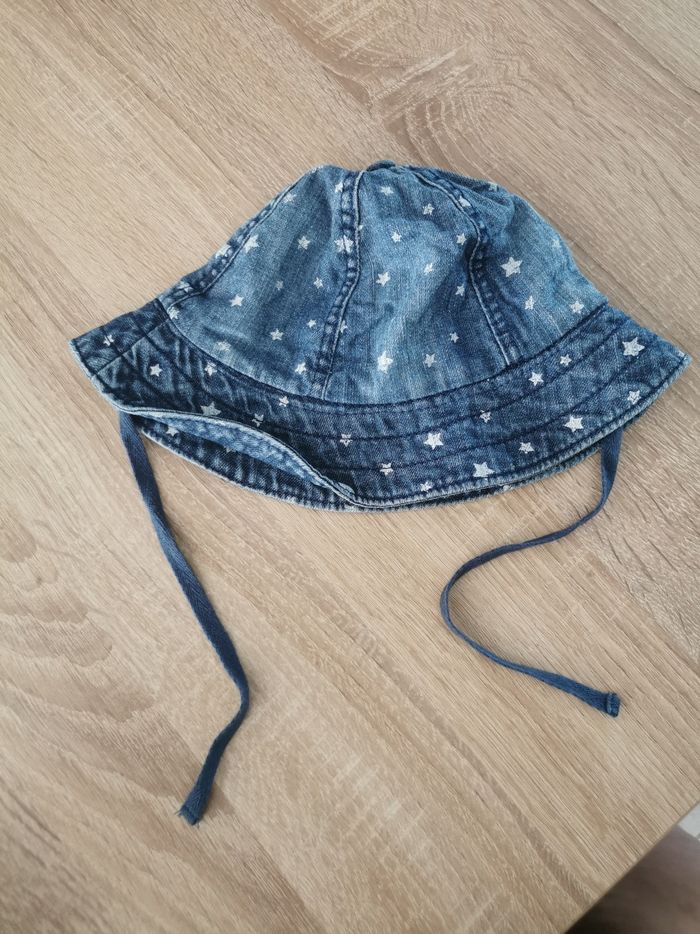 Chapeau en jeans motif etoiles 6/12mois kimbaloo