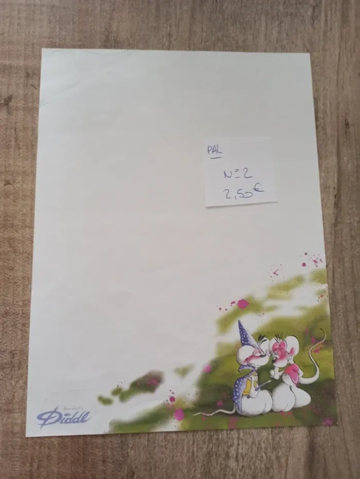Papier à lettre Diddl 2 2,50€