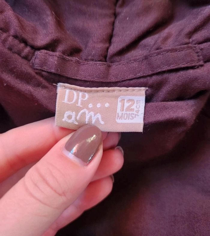 DPAM Manteau bébé fille 1 an – Laine marron chaud avec bonnet assorti - photo numéro 4