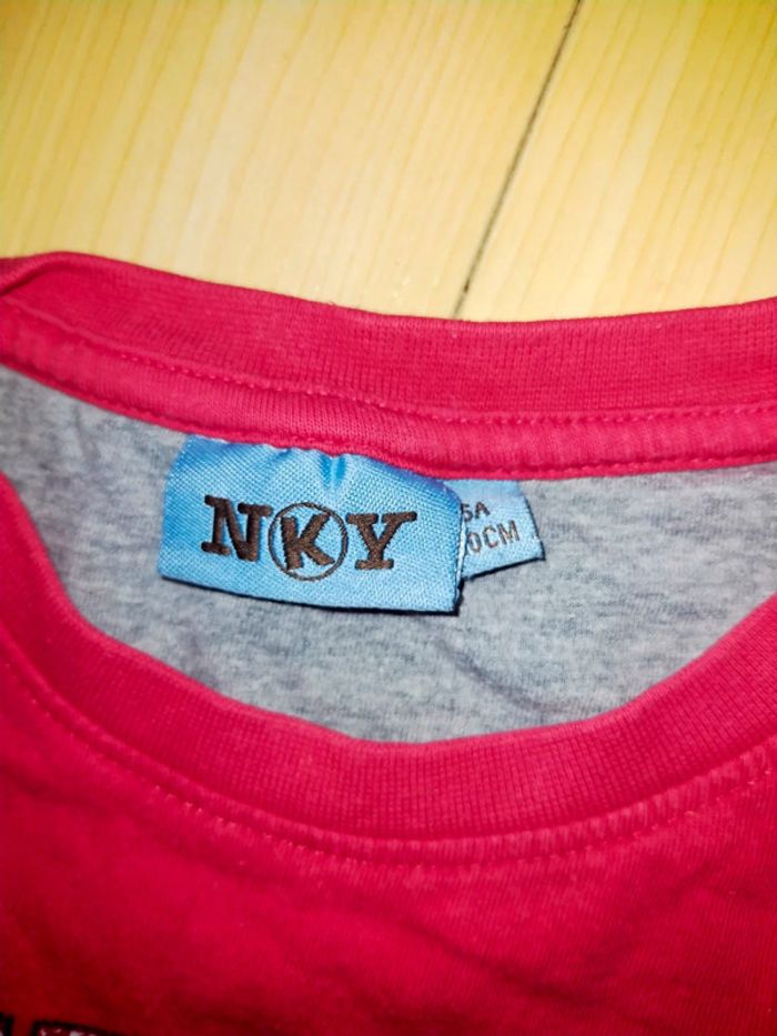 T-shirts manche longue NKY 5 ans rouge, gris - photo numéro 2