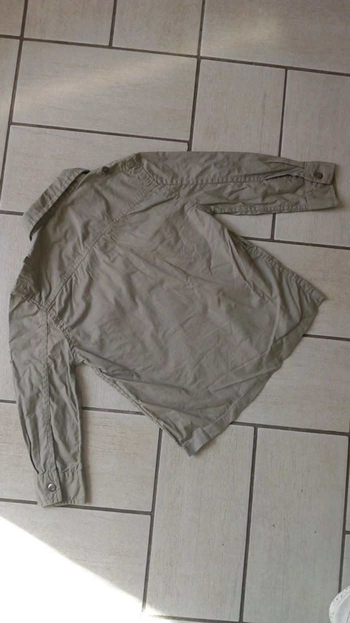 Chemise manches longues, marron clair 100% coton. 4ans. - photo numéro 3