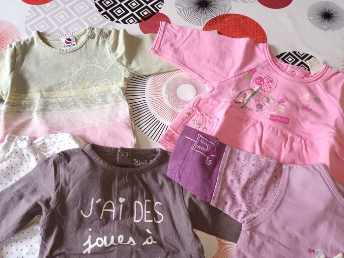 Lot 10 t-shirts manches longues Taille 3 mois 👧 - photo numéro 6