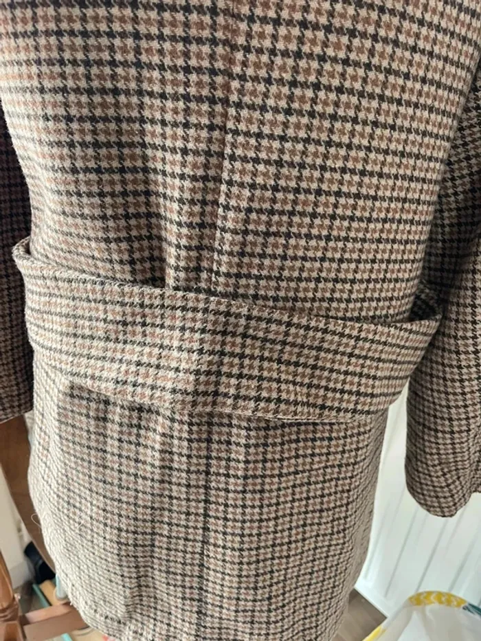 🍍 Manteau à motif pied de poule marron M - photo numéro 8