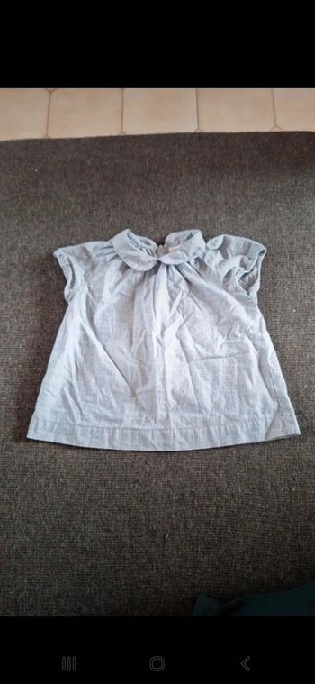 Blouse manches courtes à col Bout'chou 12mois 👻
