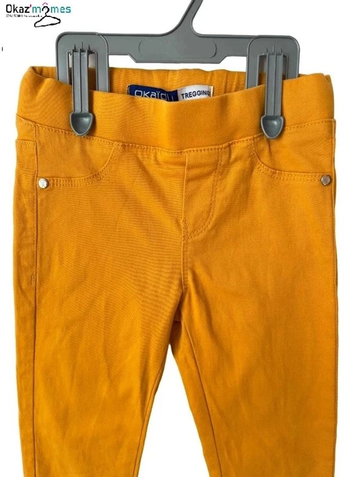 Tregging / pantalon stretch jaune - Okaïdi 5 ans - photo numéro 2