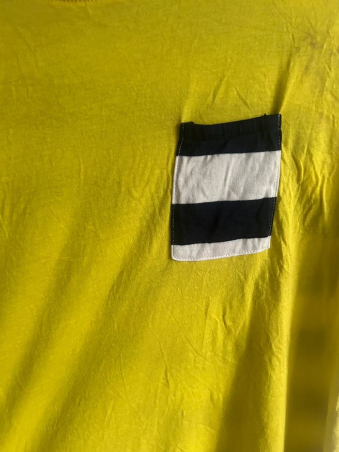 Joli t-shirt jaune et rayures • style Petit Bateau • Taille M - photo numéro 5