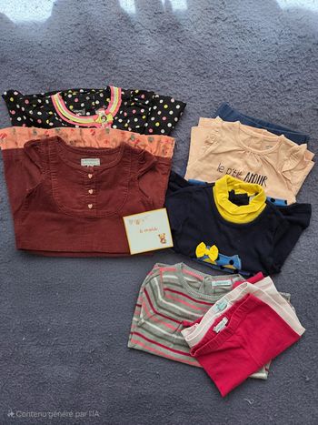 Lot habits mi-saison fille 6 mois