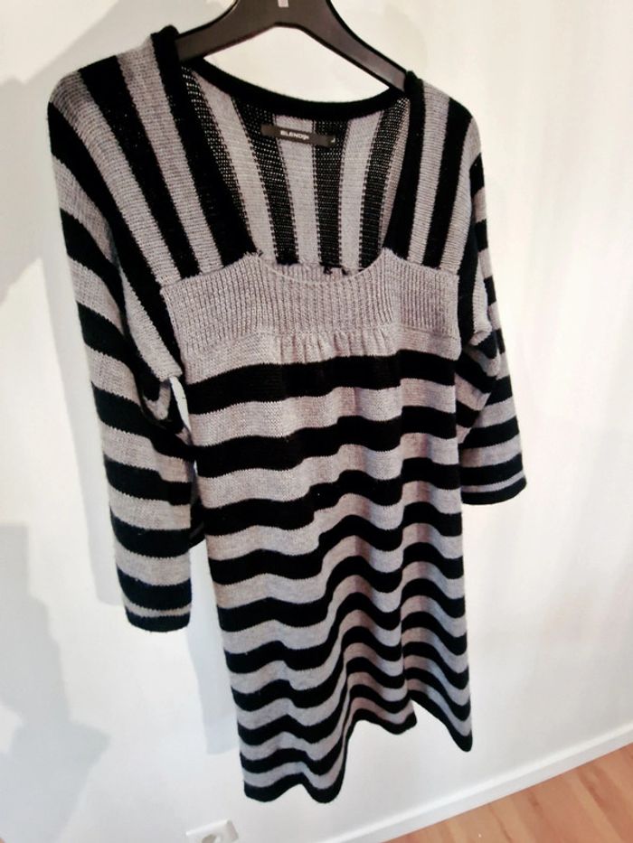 Robe marinière noir et gris - photo numéro 2
