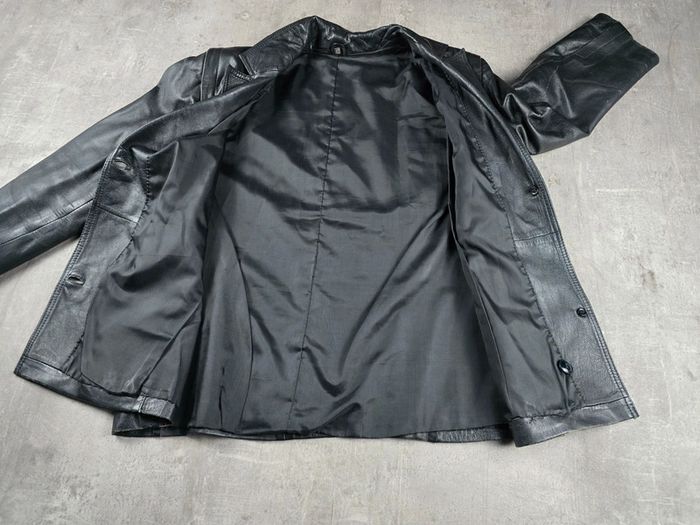 Veste cuir vintage noir homme taille 42 bon état - photo numéro 11