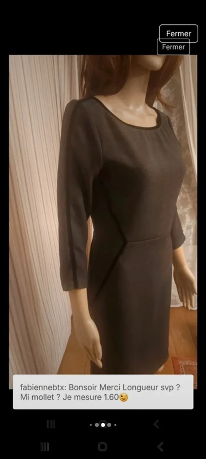 Magnifique Robe gris/noir Armani Exchange t S - photo numéro 4