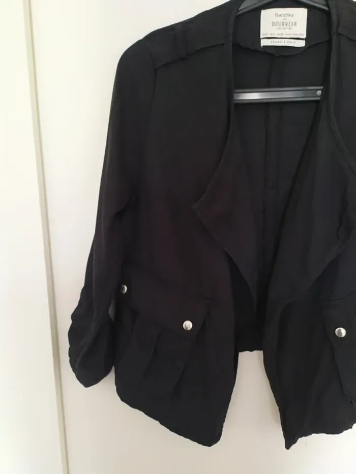 Veste blazer habillée mi-saison noire Bershka Taille S En très bon état
