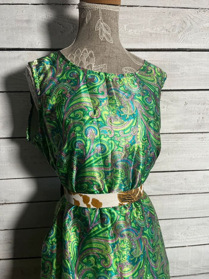 Authentique robe seventies vintage courte - photo numéro 3