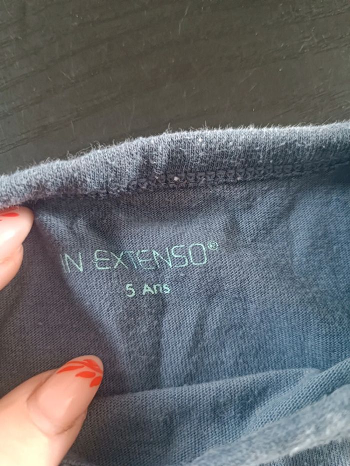 Tee shirt manches longues 5 ans in extenso - photo numéro 3