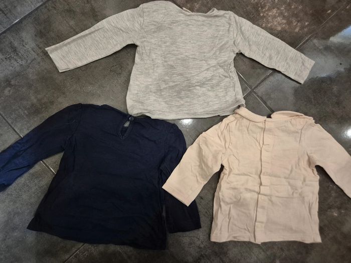 Lot de 3 t shirt manches longues 9 mois - photo numéro 2