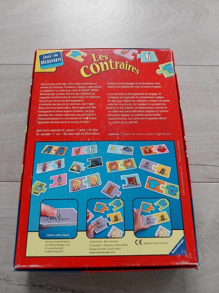 Jeu/puzzle paires "Les contraires" - photo numéro 2