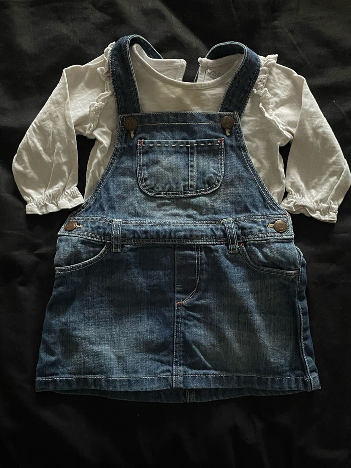 Salopette jupe jeans - photo numéro 3