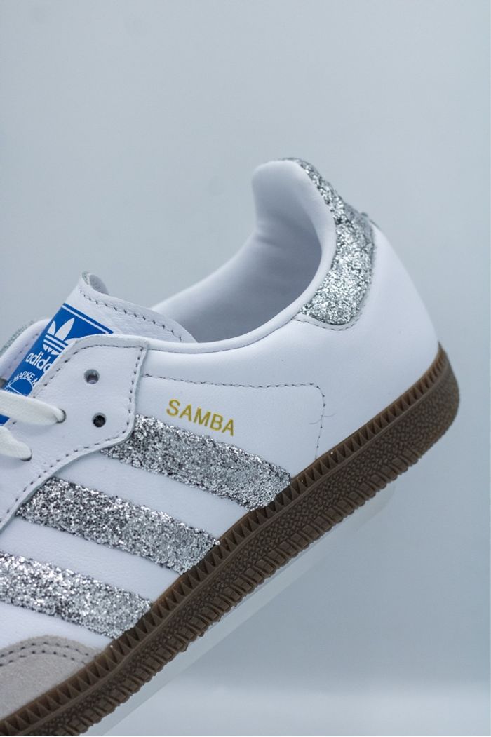Adidas Samba silver glitter handmade - photo numéro 3