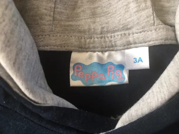 Tee-shirt ML à capuche Peppa Pig 3 ans - photo numéro 2
