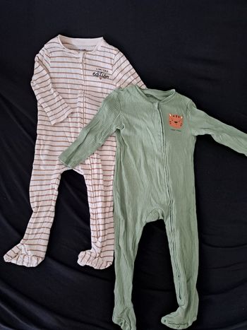 Lot 2 Pyjamas grenouillères avec zip
