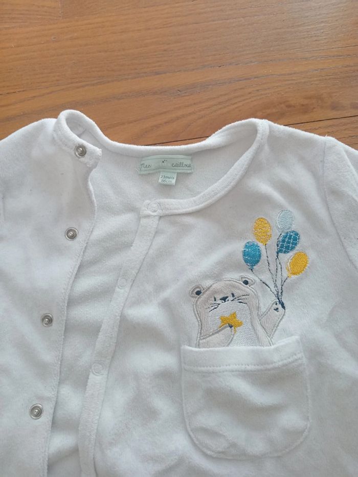 Pyjama velours chaud fille garçon 23 mois Mes Petits Cailloux - photo numéro 9