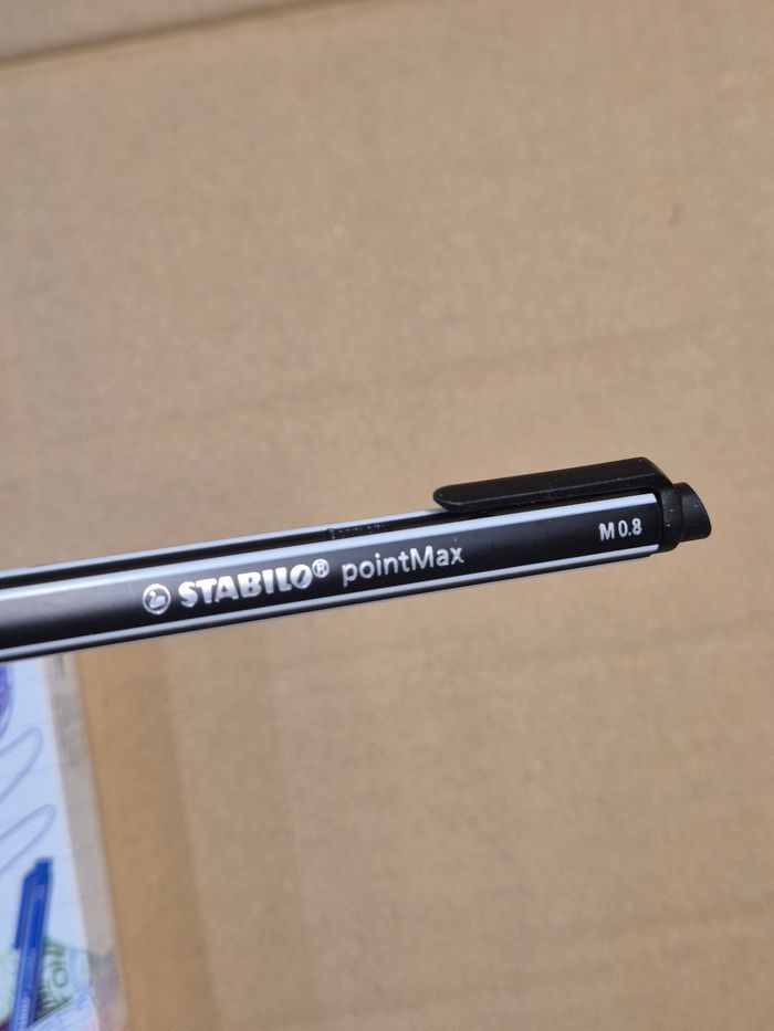 Boîte 10 stylos feutres Stabilo PointMax noirs - photo numéro 2