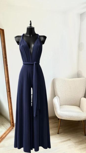 Combi marine positions multiples dos nu pour soirées estivales fabriquée en France