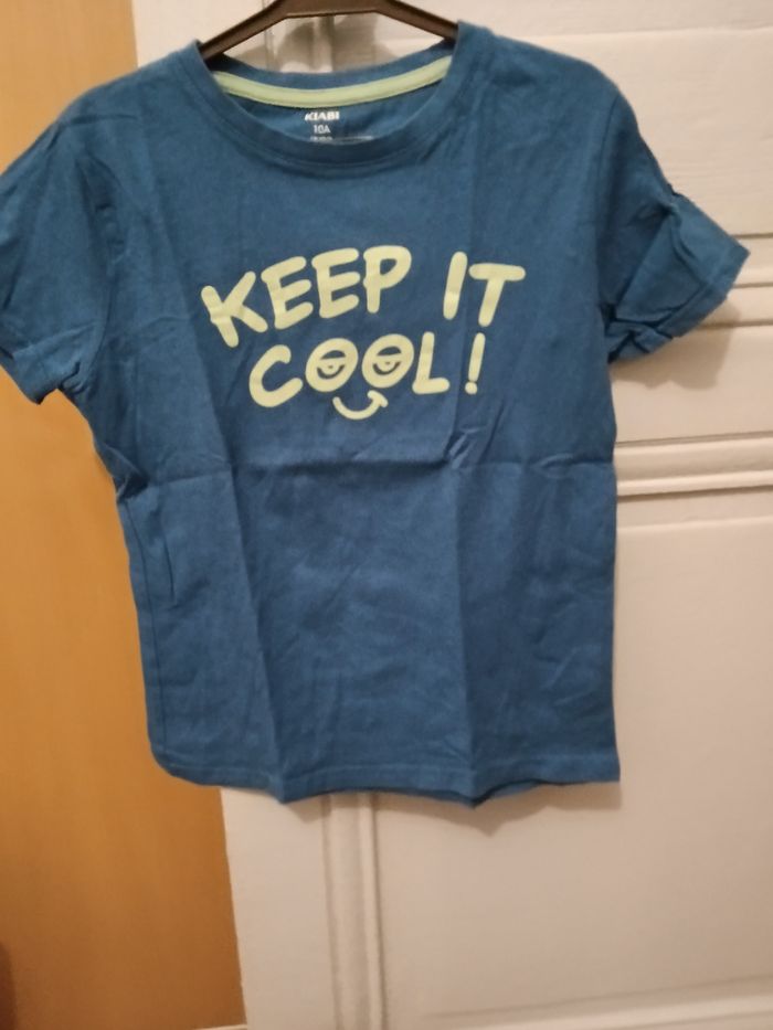 Tee-shirt Kiabi bleu et menthe