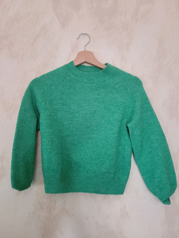 🌼 Pull chaud vert - photo numéro 2