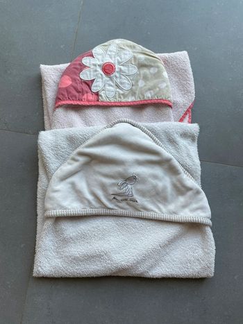 Lot cape de bain avec capuche bébé
