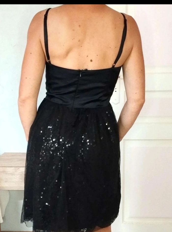 Robe bustier soirée sequins - NafNaf Vintage - 42 = 40 actuel - Neuve - photo numéro 4